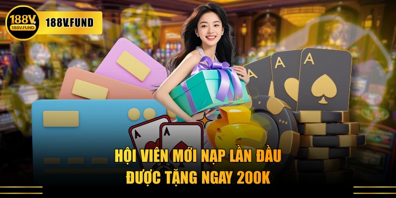 Hội viên mới nạp lần đầu được tặng ngay 200k